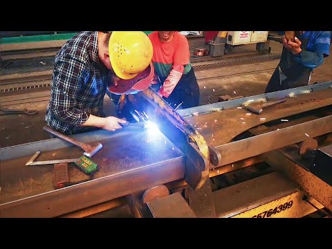 How to Weld Main Beam in China Semi Trailer Factory?  Trailer Main beam Welding Process