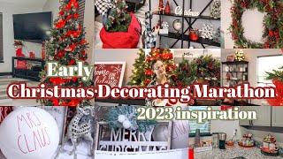 EARLY CHRISTMAS DECORATING 2023 🎄COZY DECOR FOR CHRISTMAS | HOT COCOA BAR