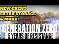 Generation zero birt.ay update  new event more storage  more 