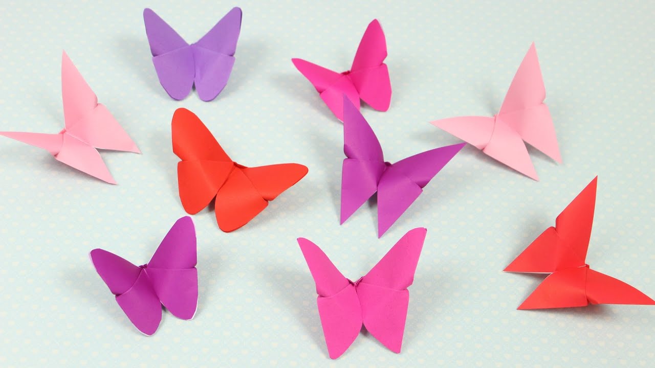 Origami Schmetterlinge Falten Diy