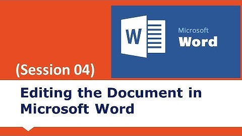#05 Session 04 | Editing the document in Microsoft Word | Undo | Redo | Copying and moving text |