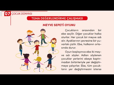 7  Tema Değerlendirme çalışması Meyve Sepeti Oyunu Metni   3. Sınıf Türkçe