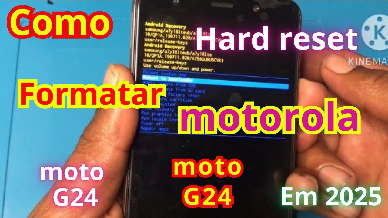 Como formatar o moto g24 G24- hard reset moto g24- formatação de ...