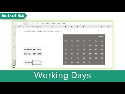 Calculate The Difference In Working Days Between Two Dates In Excel Using NETWORKDAYS