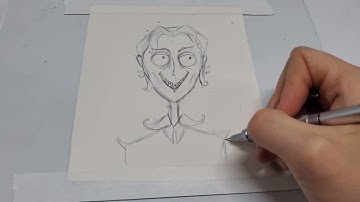 How to Draw Tim Burton Style Art | Burtonesque Art Style Drawing Tutorial 🎨🖌
