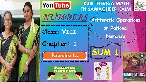 TN SAMACHEER KALVI _ 8TH MATHS _ NUMBERS _ Chapter 1 _ Exercise 1.2 _ Sum 1