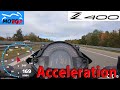 Kawasaki Z400 - ACCELERATION - GPS measured