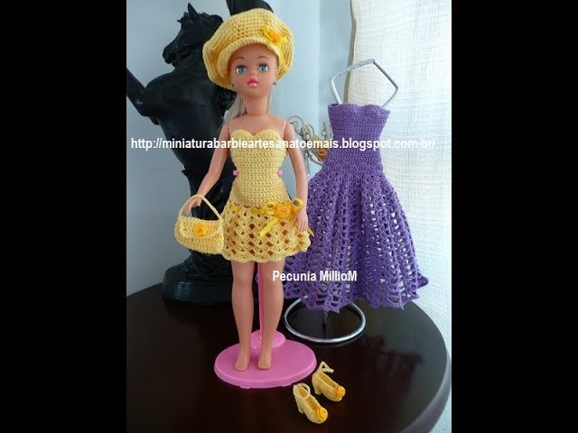 Vestido Longo de Crochê Para a Barbie - Por Pecunia MillioM  Vestido longo  croche, Roupas de crochê para bonecas, Roupas barbie de crochê