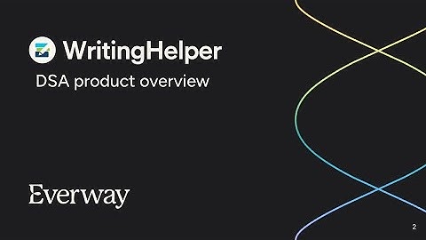 A quick overview of WritingHelper for DSA