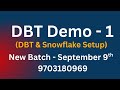 DBT Cloud Setup || Snowflake Snowsight UI Setup || New DBT Batch September 9th 2025