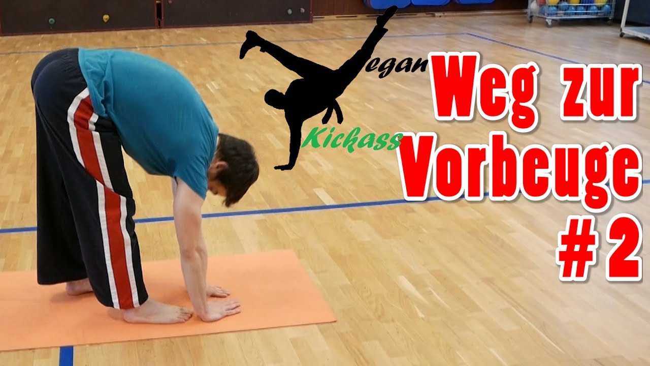 Mit den Händen auf den Boden kommen. Yoga/PNF Mobility Übungen Hamstrings Weg zur Vorbeuge