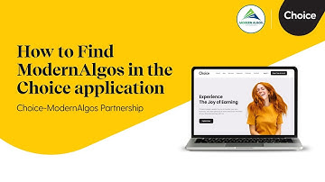 How To Find Modern Algos in the Choice Application | Product Tour