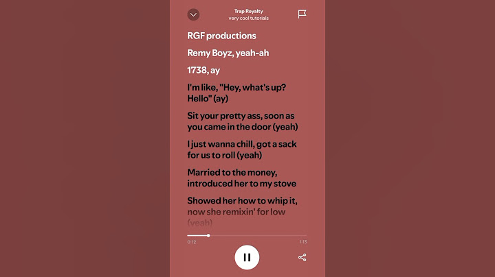 Trap Royalty - Very Cool Tutorial #spotify #spotifylyrics