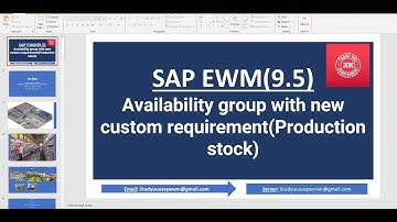 SAP EWM : Availability group with new custom requirement(Production stock)