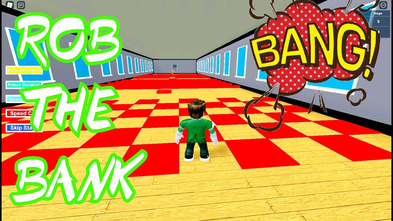 Rob The Bank Obby Roblox Easiet Bank Robbery Youtube - roblox bank obby