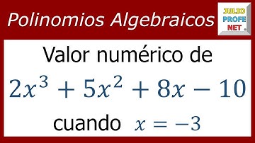 Valor numérico de un polinomio | Ej. 1 #julioprofe
