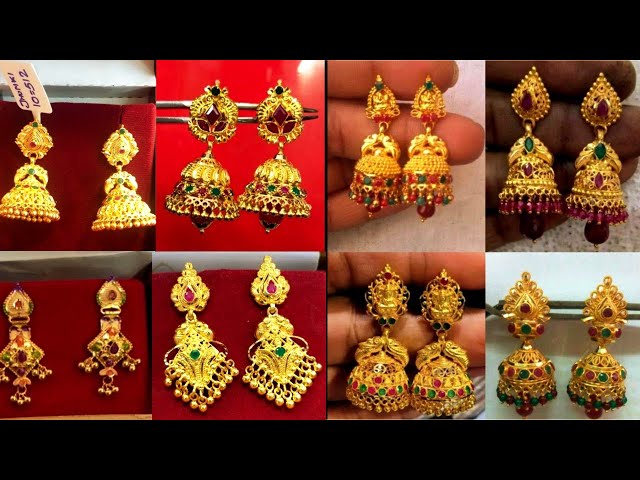 up to 1 Gram Gold Forming Chand Bali Design Ear Rings – The Raj Ratna