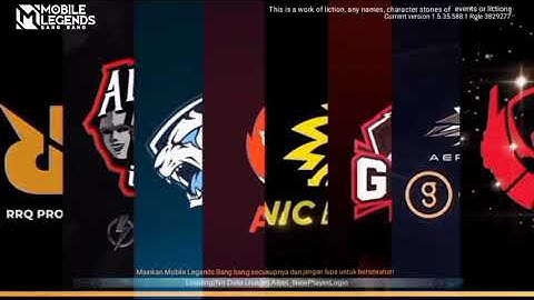 Loading screen Mobile legends Full Team esport RRQ, ALTEREGO, EVOS, AURA,ONIC, GEEKFAM, AEROWOLF,BTR