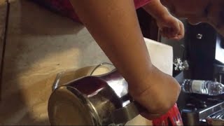 Little Barista|how to make coffee art gone wrong🤣🤣