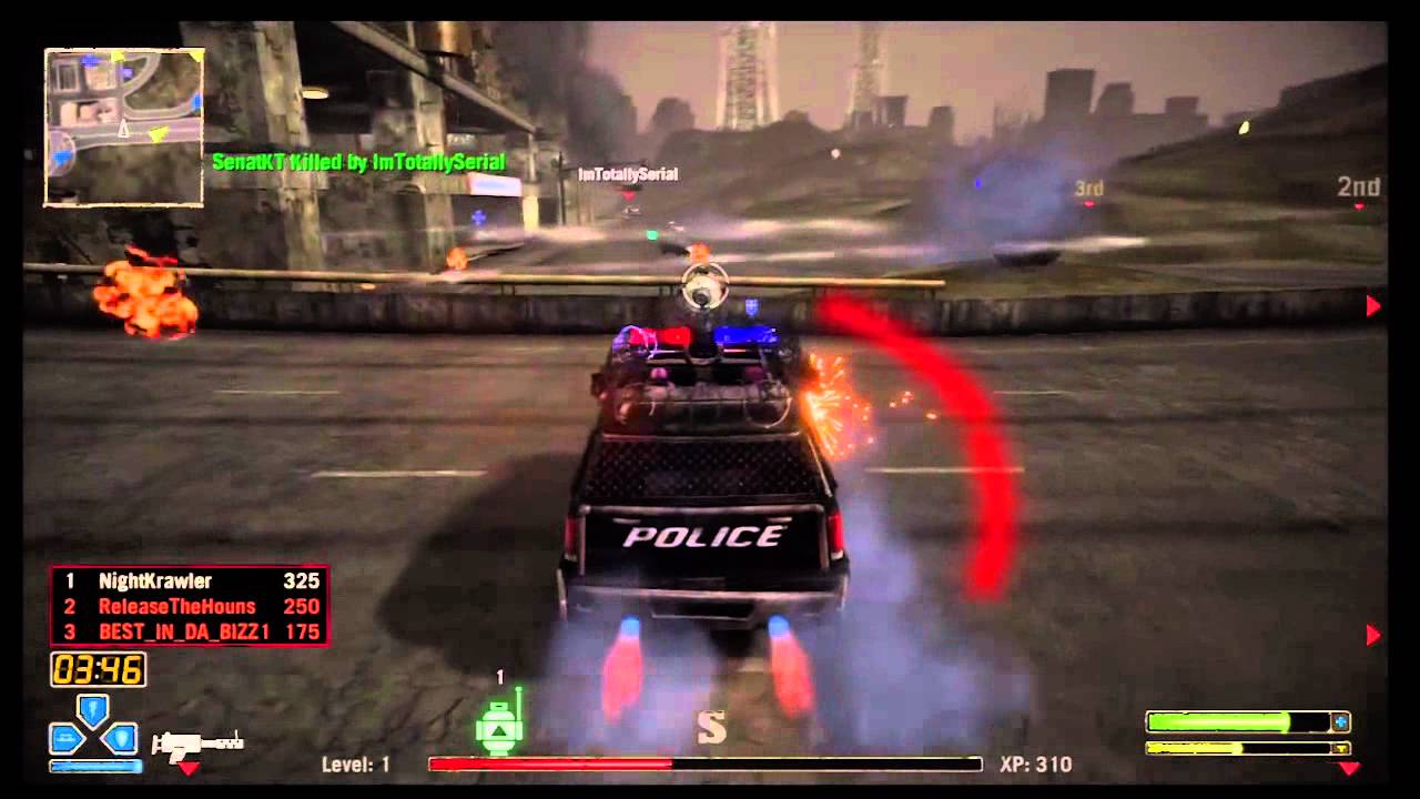 Twisted Metal - 4 Player Local Splitscreen Deathmatch Exhibition 