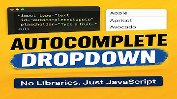 JavaScript Autocomplete Dropdown Tutorial | Vanilla JS Live Search