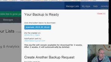 Exporting your contacts from Aweber