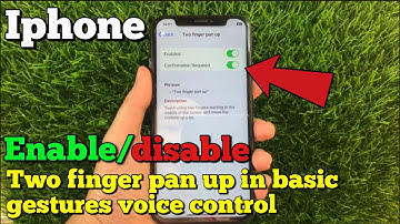 How to enable or disable two finger pan up in basic gestures voice control on iPhone X