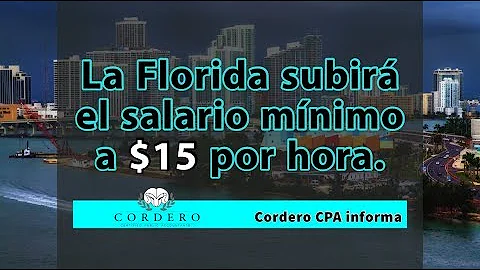 ¿El salario mínimo de Florida es de 15 dólares?