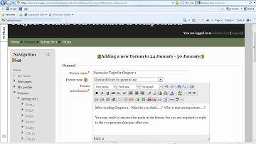 Moodle - creating a simple forum