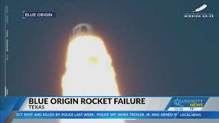 Bezos' Blue Origin flight suffers launch failure, rocket crashes back to Earth