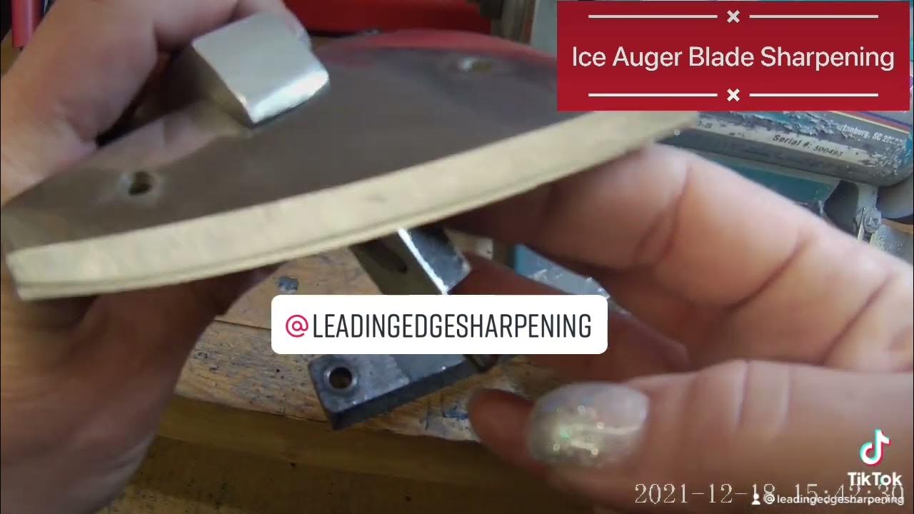 Ice Auger Blade Sharpening YouTube