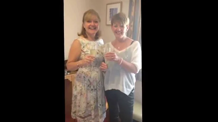 Jayne Noble and Anne Chitty celebrating their daug...