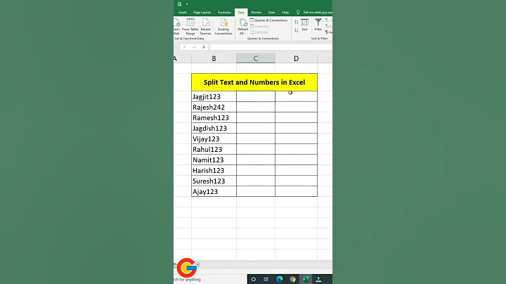 How to Split Text from Numbers in Excel | Excel Short Tips | #shorts