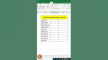 How to Split Text from Numbers in Excel | Excel Short Tips | #shorts