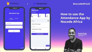 Attendance App built with FlutterFlow (Demo video of Version 0.1)