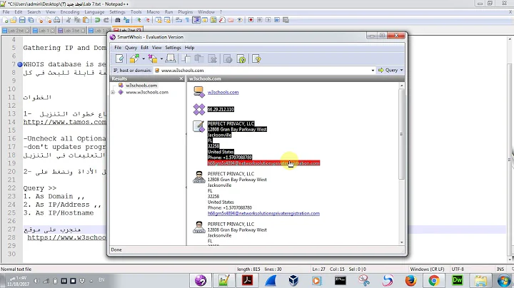 athering IP and Domain Name Information Using Whois Lookup