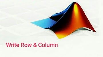 Write Row and Column Matrix in MATLAB. || Using MATLAB moblie  app.