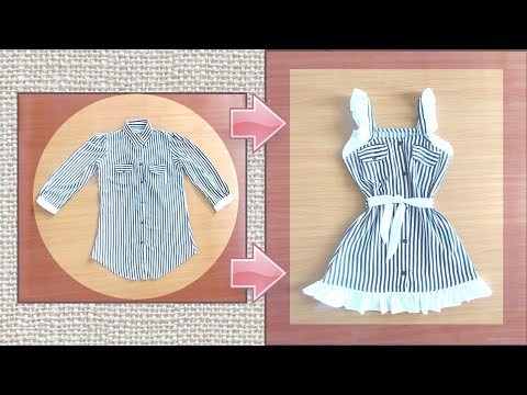 Banii Kun  Biến sơ mi cũ của bố thành váy xinh cho bé