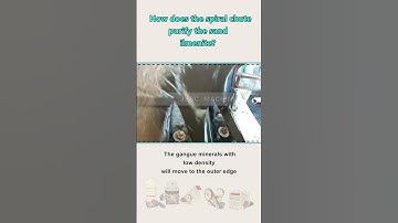 How does the spiral chute gravity concentrate the seaside sand ilmenite?