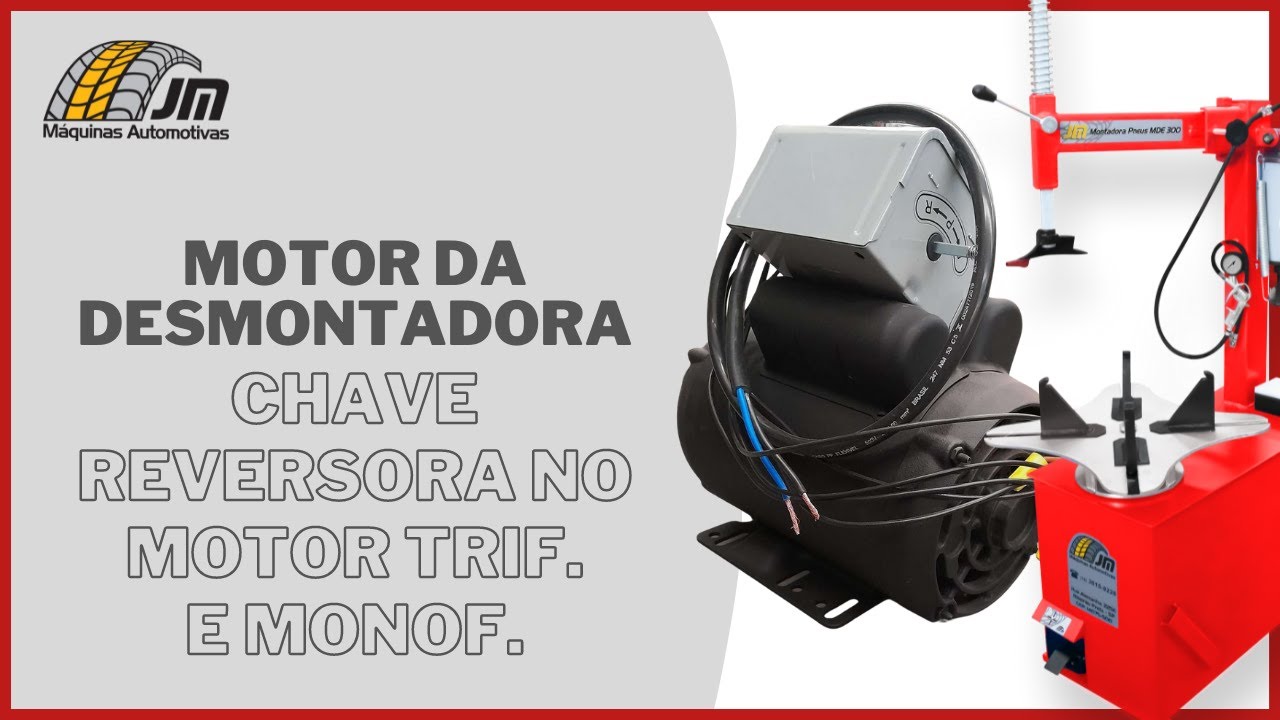 Chave Reversora e Motor da Desmontadora de Pneus JM Máquinas