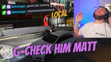 Tommy T Trolls Matt w/ BEHZINGA In CHAT | MANDEM NOPIXEL GTA RP