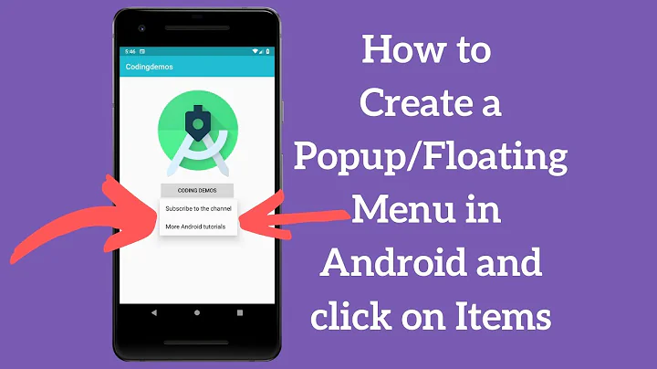 How to Create Android Popup Menu Programmatically and Handle Menu Items Click