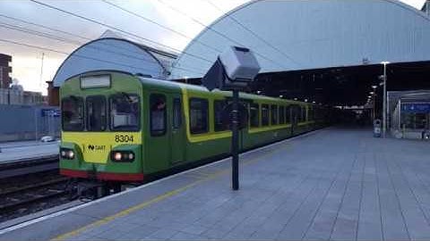 IE 8300 class (DART) departing from Pearse station, Dublin (23.09.2018)