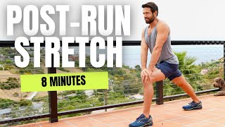 8 Min PostRun Stretching | Cool Down Stretch For Runners