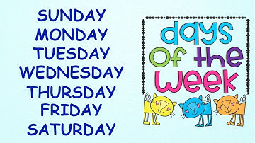 Days of the Week || With spellings|| Slow Version for Kids to learn Spellings Easily||Days in a week