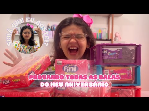 Provando todas as finis do meu aniversário!