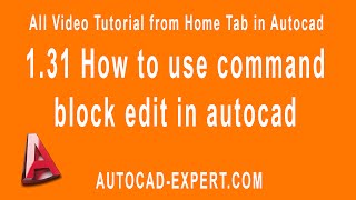 1.31 AutoCad Block Edit (Block Editor) Wealth