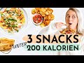 3 GESUNDE SNACKS | Unter 200 Kalorien | Snacks zum Abnehmen