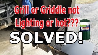 Simple way to light a griddle suffering from propane over pressurization
