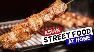 Xinjiang lamb skewers or food on a stick